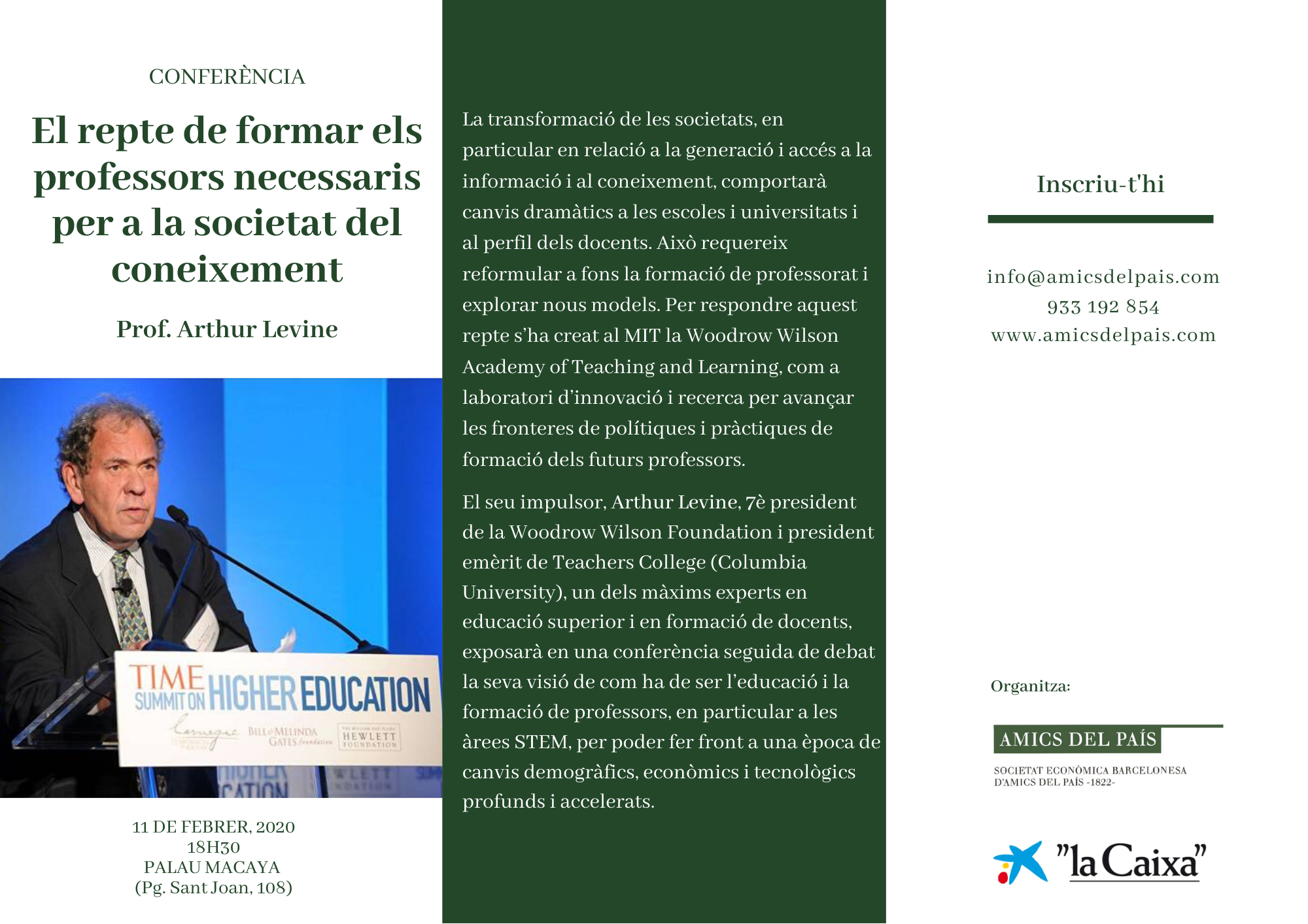 Trptic Arthur Levine a Amics del Pas