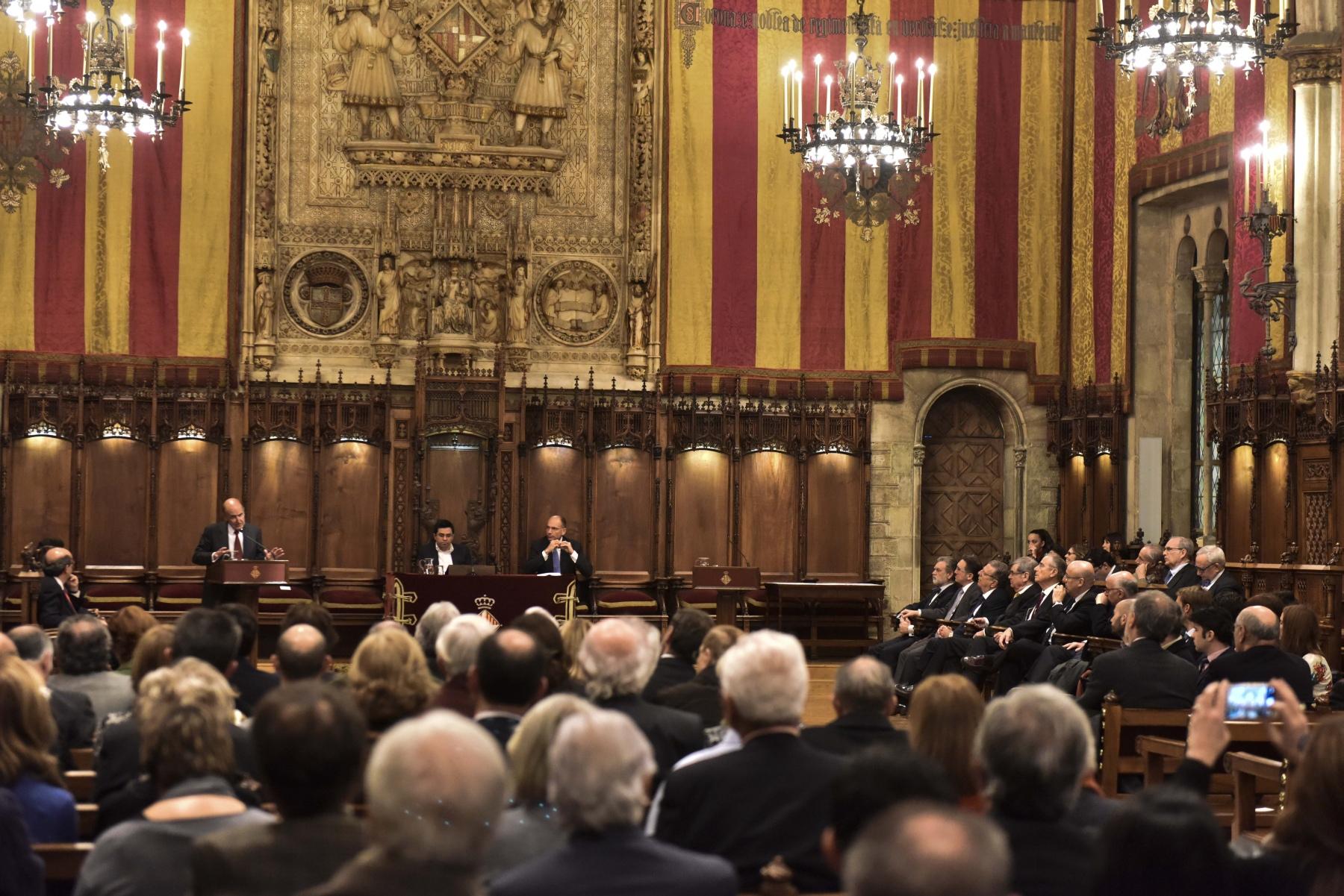 Acte de lliurament de premis SEBAP 2016 al Sal de Cent de l'Ajuntament de Barcelona