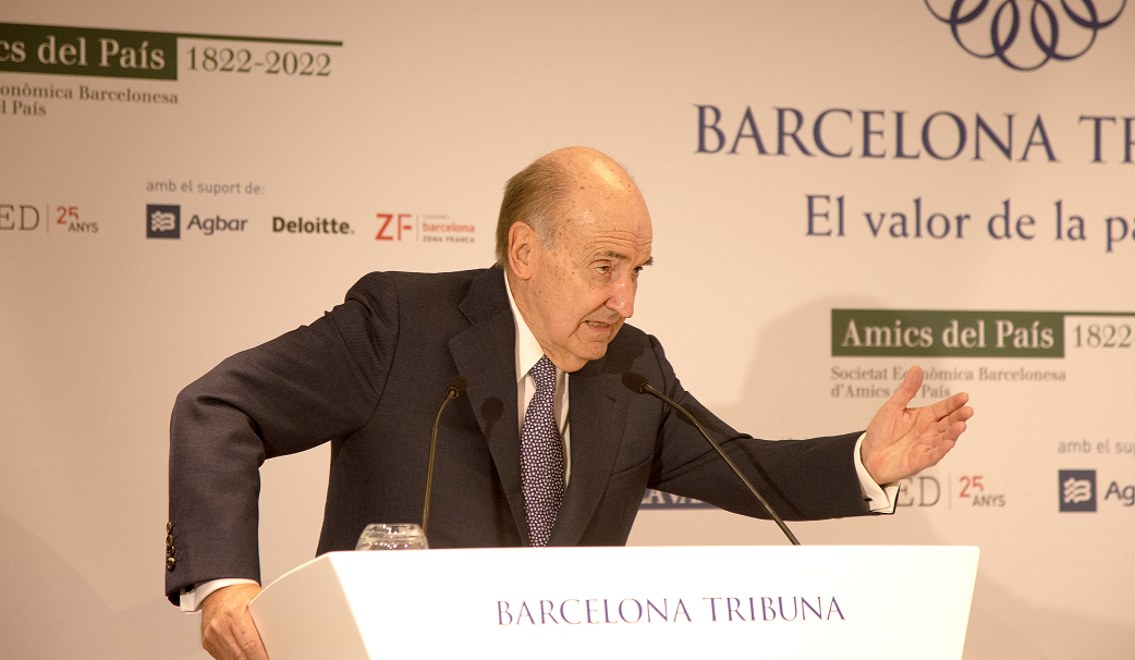 Miquel Roca presenta el Barcelona Tribuna amb Jaume Collboni
