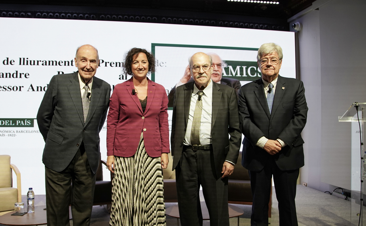 Miquel Roca, Alícia Romero, Andreu Mas-Colell i Guillem López Casasnovas a l
