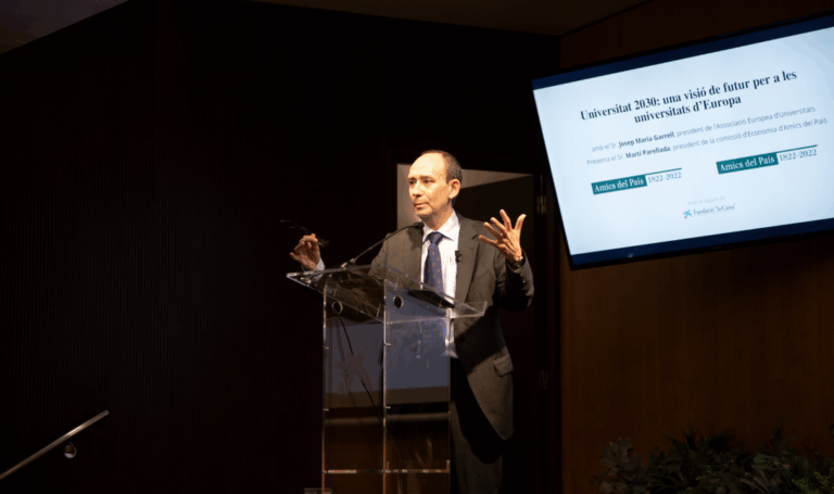 ‘Universitat 2030: una visió de futur per a les universitats d’Europa’ | Debate Amics del País con Josep Maria Garrell