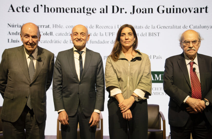 Amics del País commemora la trajectòria del científic Joan Guinovart, president de la comissió de Recerca d’Amics del País (2015-2025)