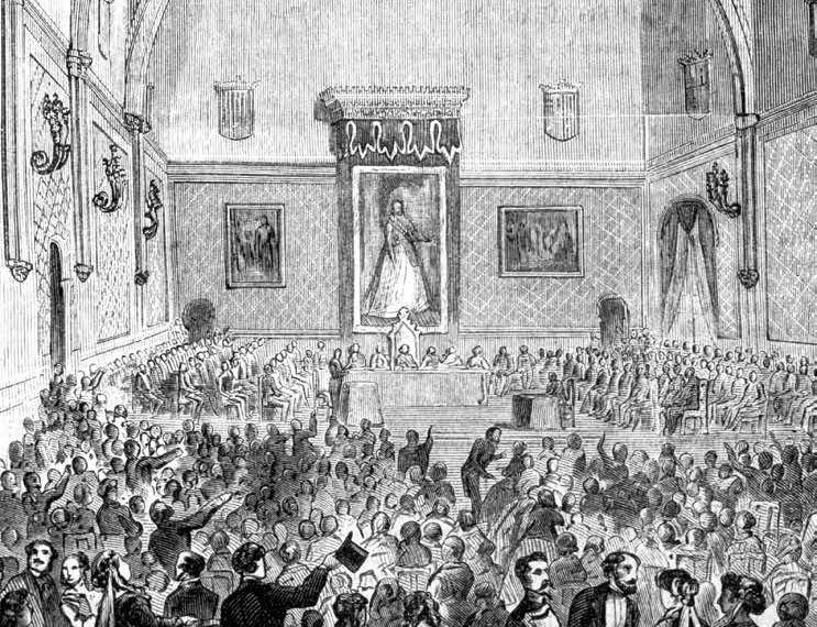 Foto històrica acte de lliurament dels premis Amics del País