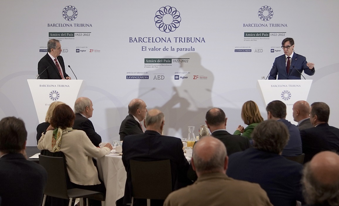 Barcelona Tribuna con Salvador Illa